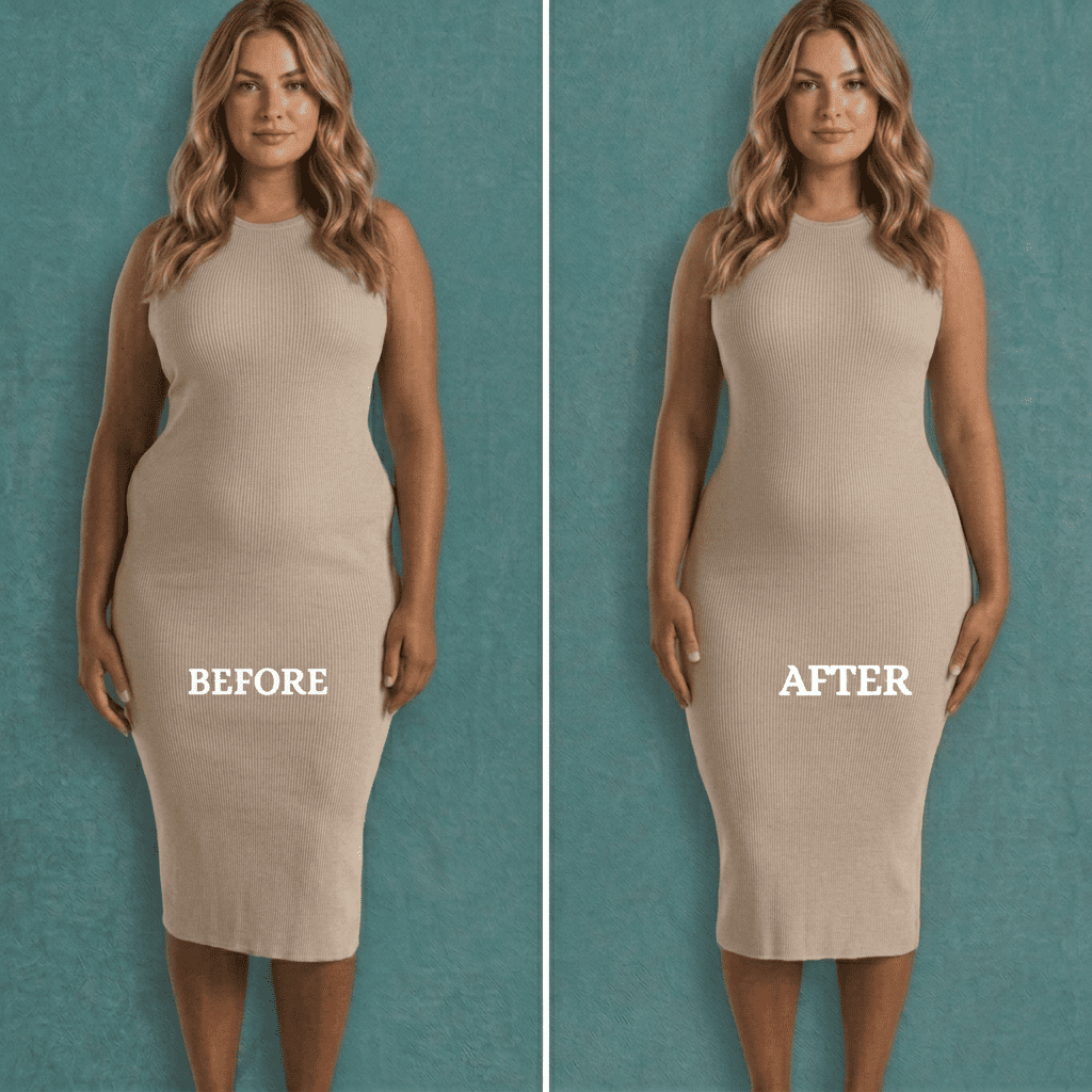 High-waisted postpartum shaping underwear